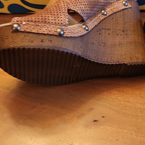 COPY - Sbicca wedge Declan sandal new size 8 rust suede - Picture 3 of 9